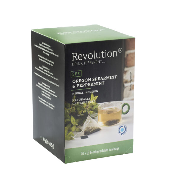 Ceai Revolution Oregon Spearmint 20plicuri - ceai de menta premium