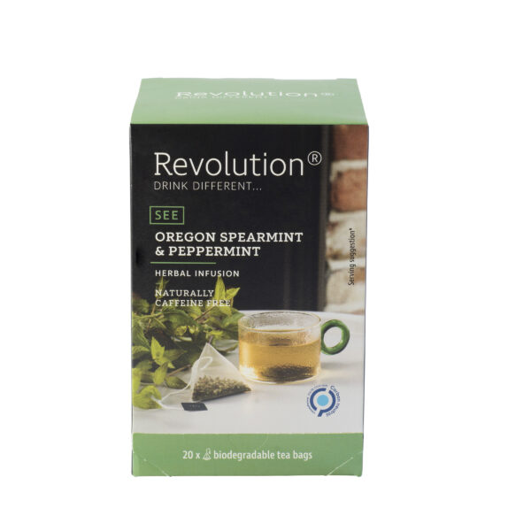 Ceai Revolution Oregon Spearmint 20plicuri - ceai de menta premium