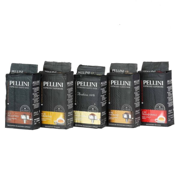 Package of ground coffee Pellini 5x250g